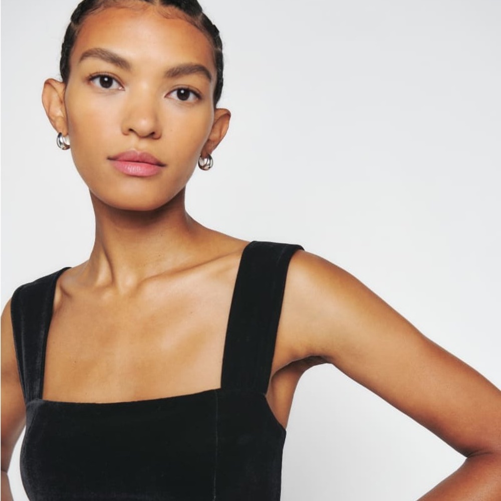 Reformation Giulia Velvet Top